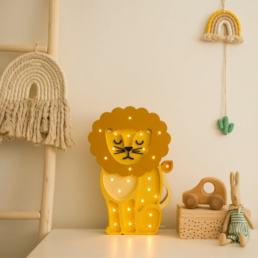 LL044-308 Little Lights Lion Lamp - African Yellow