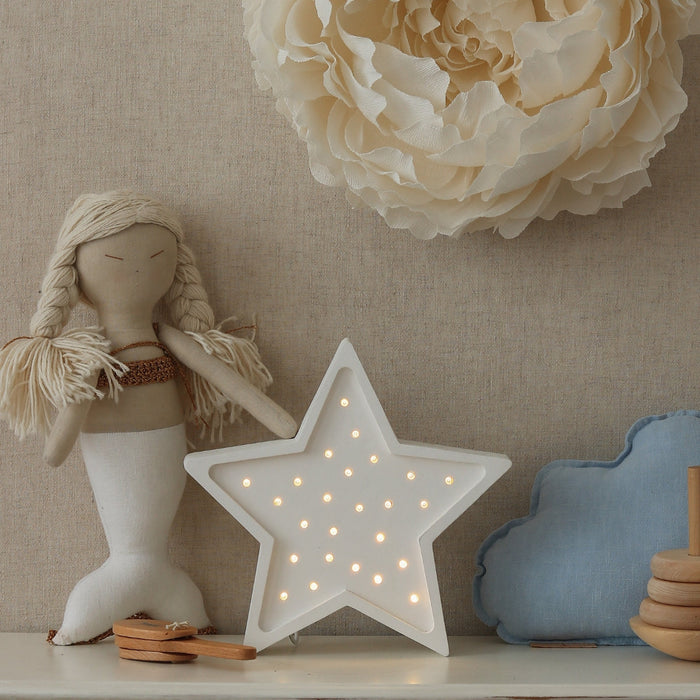 LL019-001 Little Lights Star Lamp - White