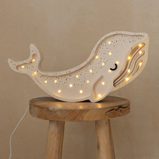 LL062-001 Little Lights Whale Lamp - Albino White