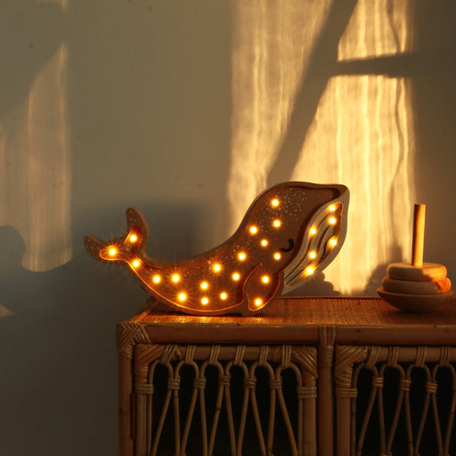 LL062-467 Little Lights Whale Lamp - Cinnamon Brown