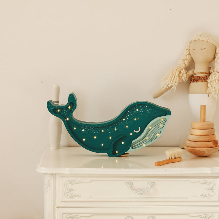 LL062-440 Little Lights Whale Lamp - Galaxy Teal