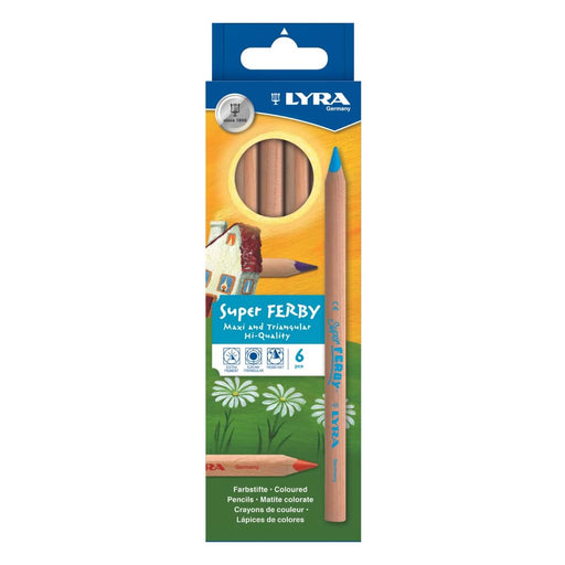 LYRA Super Ferby Unlacquered Coloured Pencils 6  Pieces from Australia