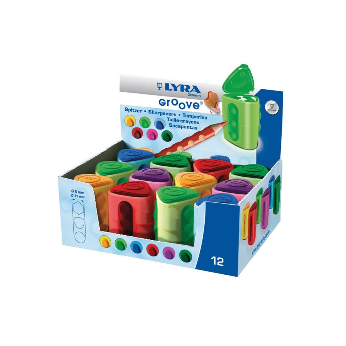 LYRA Twin-Hole Triangular Shaped Sharpener — Oskar's Wooden Ark