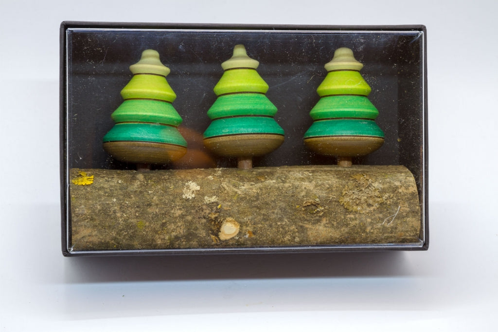 Mader Tree Spinning Top on Branch 3 pieces in Box
