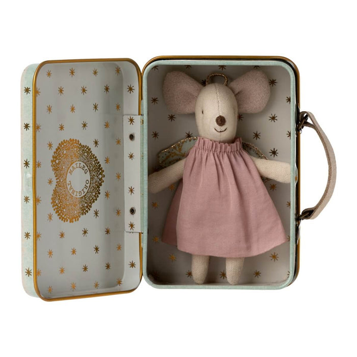 5017270000 Maileg Angel Mouse in Suitcase