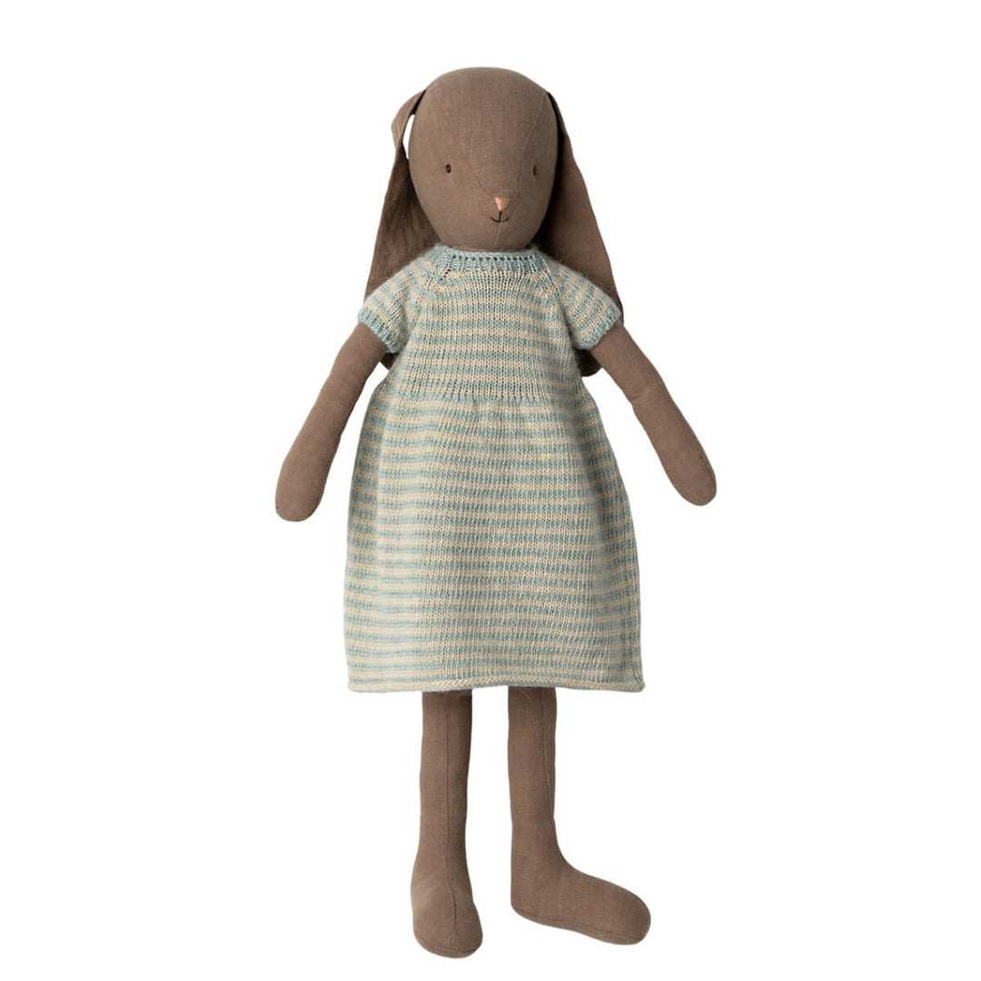 ML-5016340400 Maileg Bunny Size 4 in Brown Knitted Dress (2023)