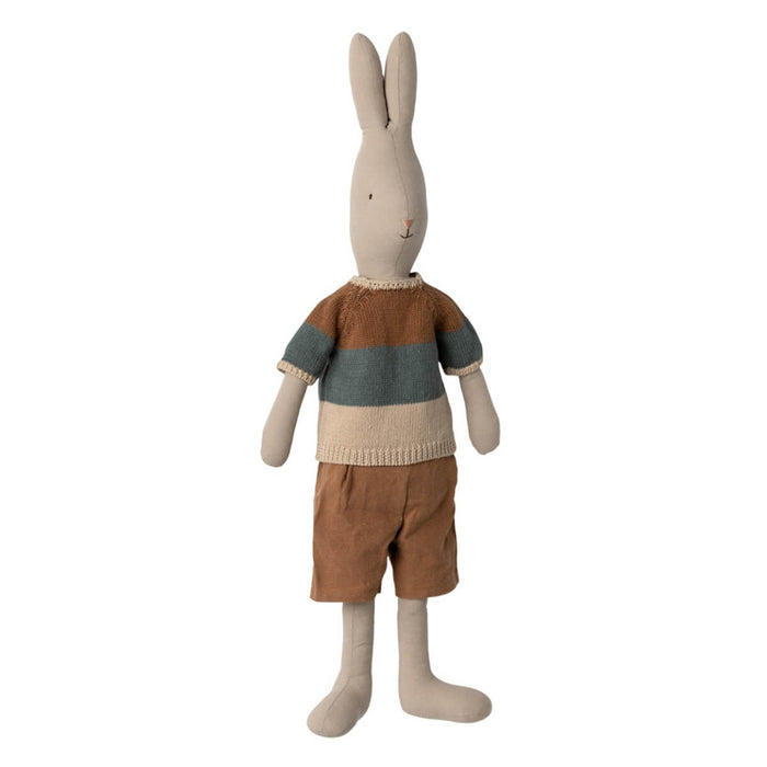ML-5016340300 Maileg Rabbit Size 4 in Classic Knit Shirt and Shorts (2023)