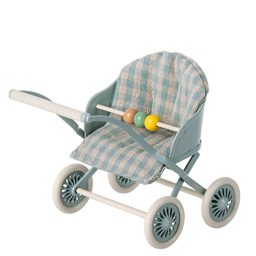 ML-5011310700 Maileg Stroller Baby - Mint  Blue Checker (2023) from Australia