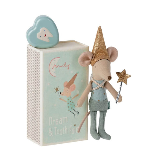 5016173902 Maileg Tooth Fairy Mouse in Box Blue