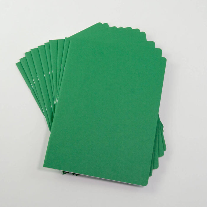 15120513 Medium Lesson Book Portrait 24x32cm - Pack of 10, single colour Green