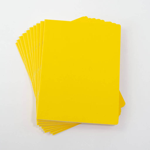 Yellow Large Lesson Book Portrait 32x38cm - Pack of 10, single colour