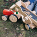 70401822 Nic Creamobil Wooden Tractor 27cm Red with 70401843 Nic Creamobil Conveyor Belt 