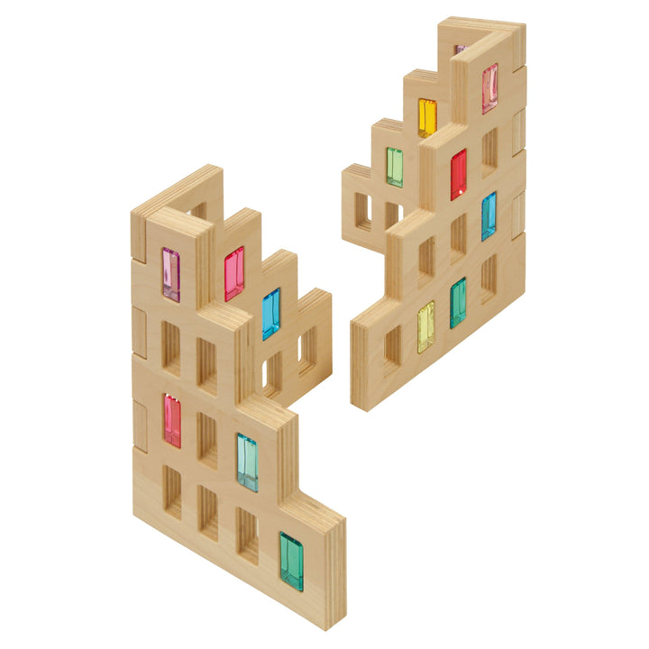Regenbogenland Skyline - Premium Interlocking Wooden Construction Set - Australia