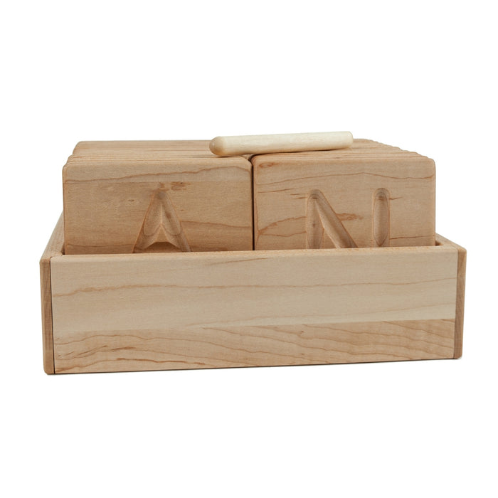 TFJ-6232 Reversible Wooden Alphabet Tracing Cards with Storage Box Treasures From Jennifer