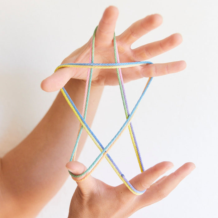 Sarah's Silks Rainbow String Games from Oskar's Wooden Ark Australia