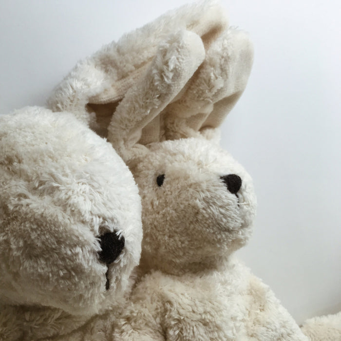 SENGER Floppy Animal Rabbit Small White Organic Soft Toys Australia Oskar s Wooden Ark