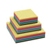 10520112 Square Folding Paper Light 60gm 500 assorted sheets 10 colours 12cm