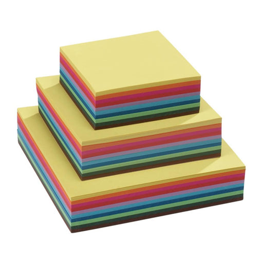 10520116 Square Folding Paper Light 60gm 500 assorted sheets 10 colours 16cm