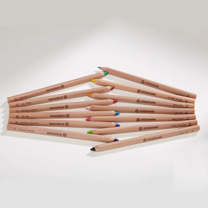 85093112 Stockmar Coloured Pencils Triangular in Tin 12+1