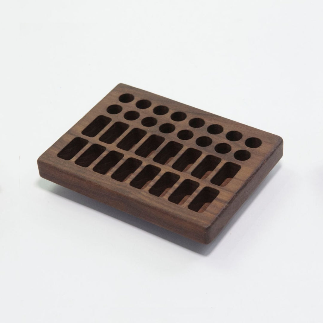 TFJ0027 Dark Walnut From Jennifer Crayon Holder for STOCKMAR 16 Stick & 16 Block Crayons