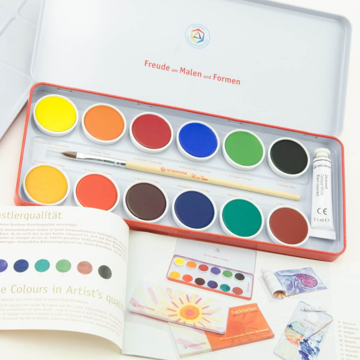 STOCKMAR Watercolour Paint Set in Tin 12 Opaque Colours in Australia ...