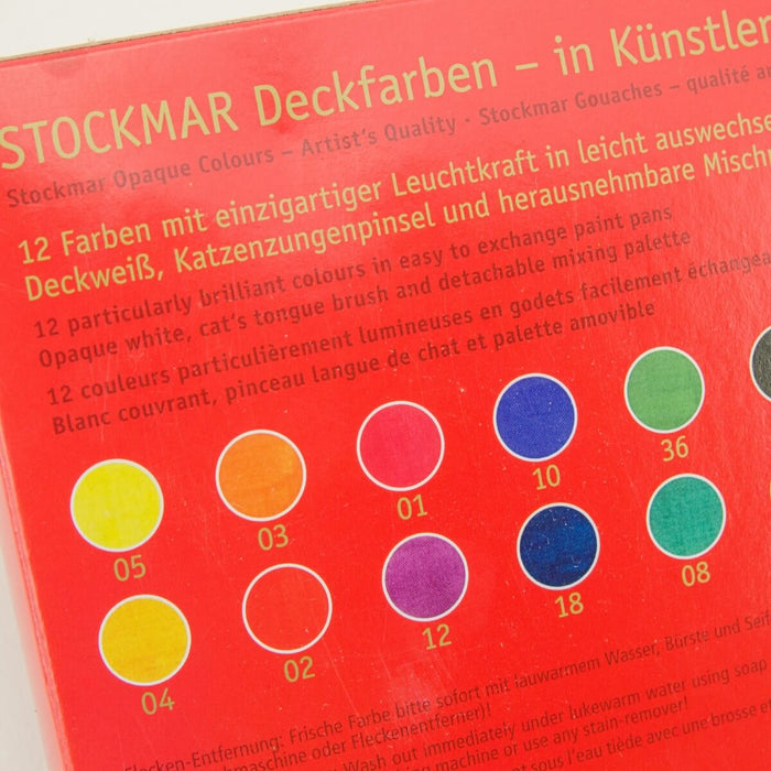 85046000 Stockmar Watercolour Paint Set in Tin 12 Opaque Colours