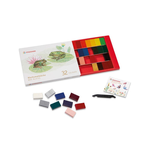 85035320 Stockmar Wax Blocks Crayons 32 Blocks in Cardboard Gift Display Box