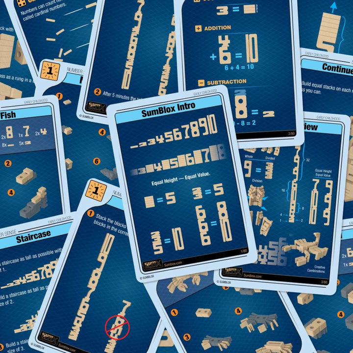 SM12 SumBlox Minis Individual Numbers Activity Cards