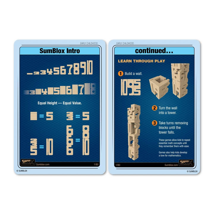 SM12 SumBlox Minis Individual Numbers Activity Cards