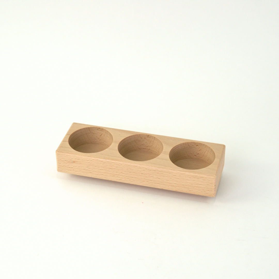 Wooden Holder for 3 or 6 Glass 100ml Paint Jars (holes 5cm) - Holder Only