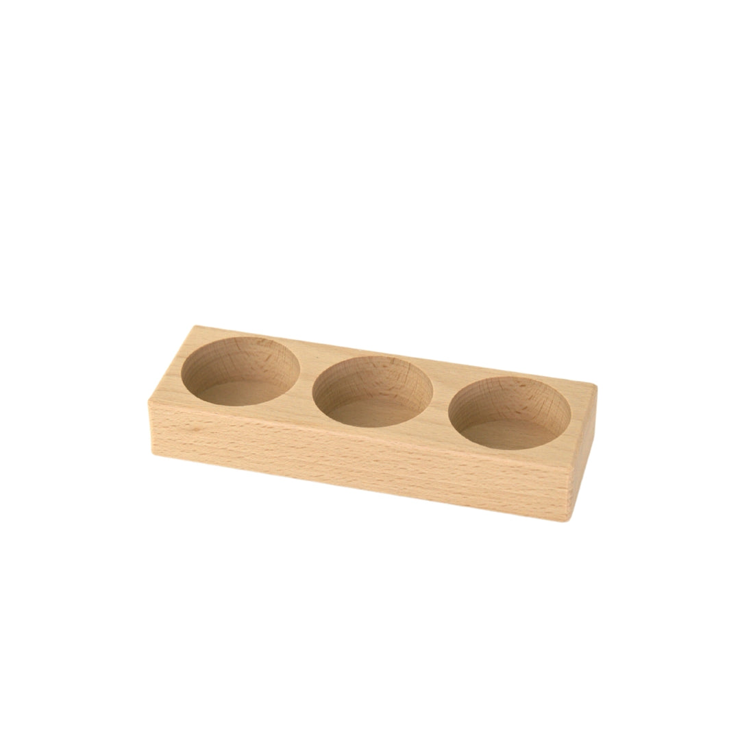 Wooden Holder for 3 or 6 Glass 100ml Paint Jars (holes 5cm) - Holder Only