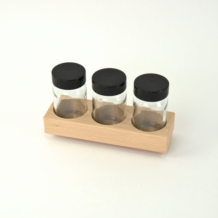 Wooden Holder for 3 or 6 Glass 100ml Paint Jars (holes 5cm) - Holder Only