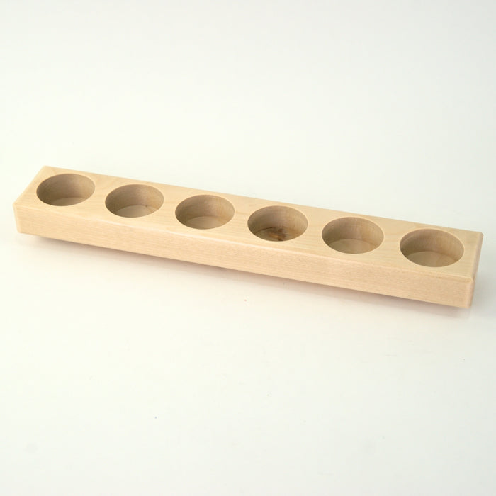 Wooden Holder for 3 or 6 Glass 50ml Paint Jars (holes 4.5cm) - Holder Only