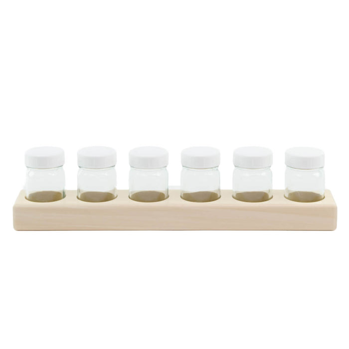 Wooden Holder for 3 or 6 Glass 50ml Paint Jars (holes 4.5cm) - Holder Only