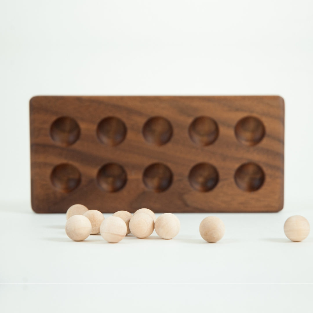 TFJ-2010 From Jennifer Ten Frame with Wooden Balls Walnut