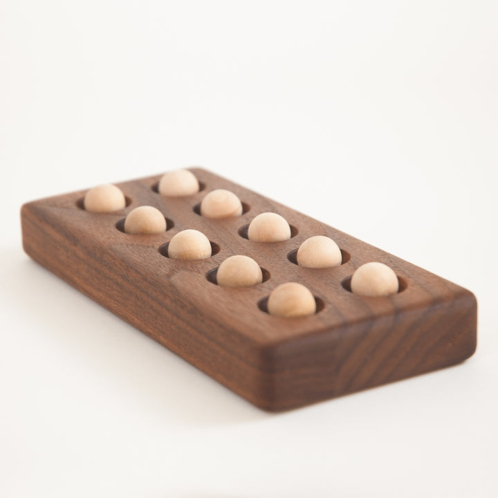 TFJ-2010 From Jennifer Ten Frame with Wooden Balls Walnut
